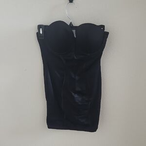 Flexees Black Strapless Bodysuit Shapewear